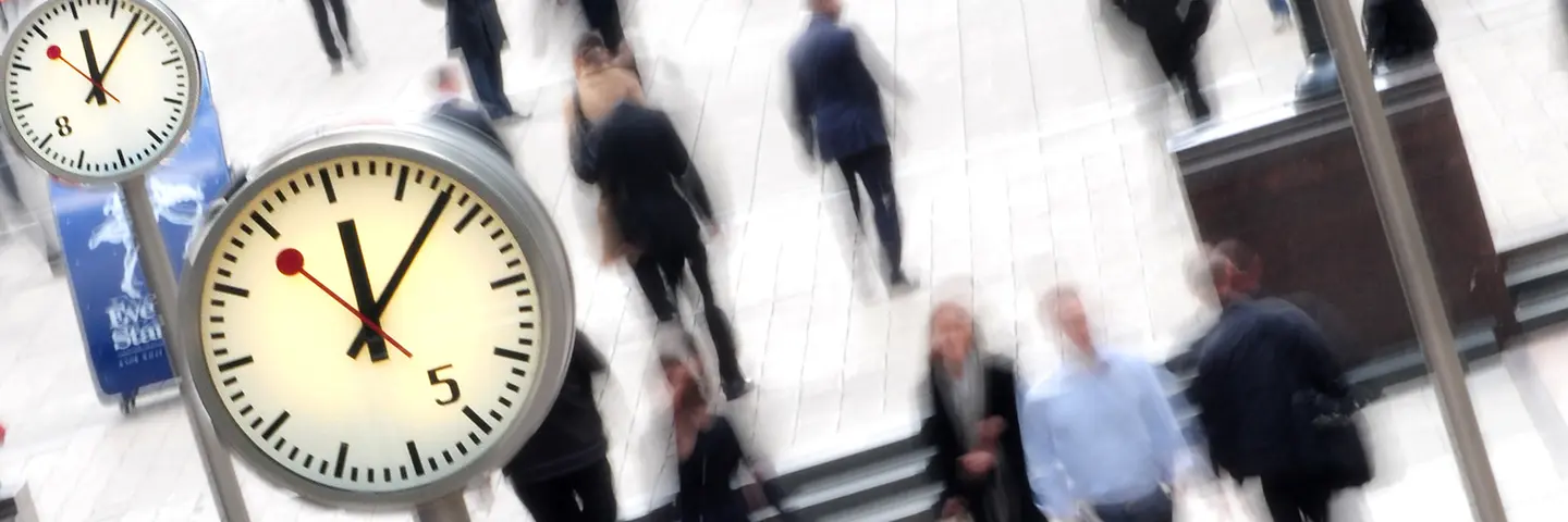 Hektische Menschenmenge