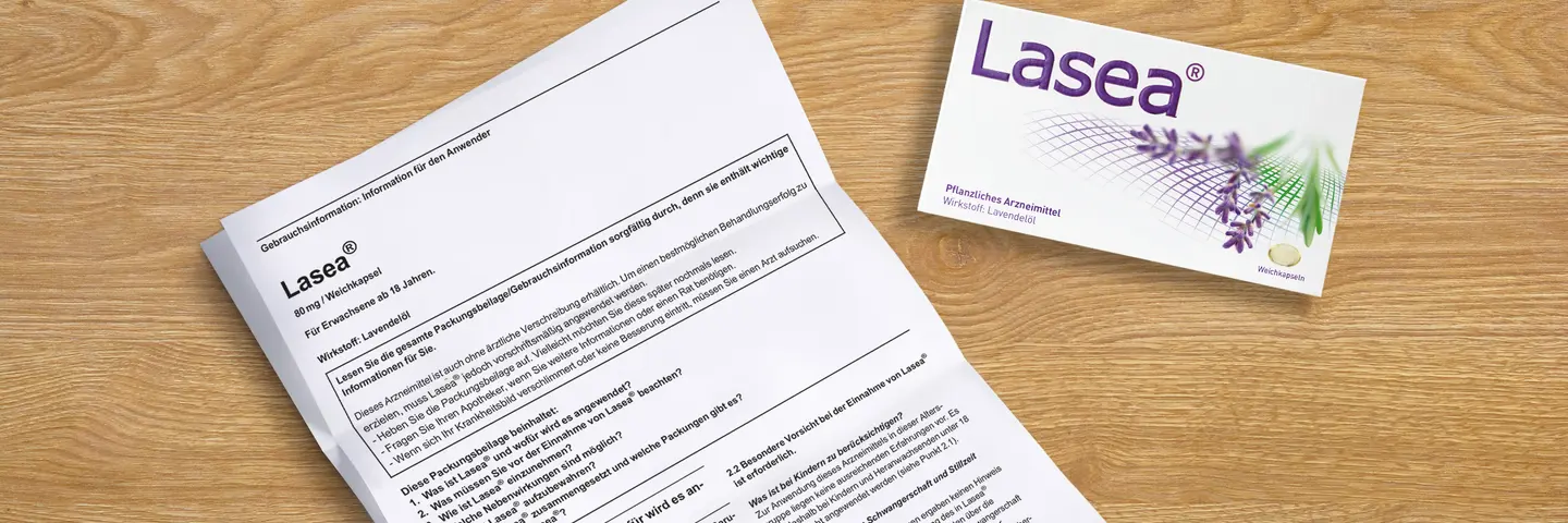 Lasea Packung mit Beipackzettel