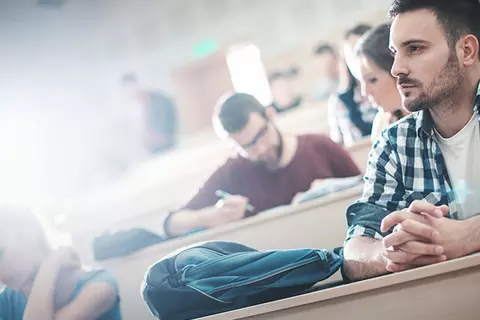 Student im Prüfungsstress
