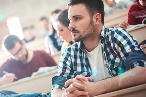 Student im der Vorlesung