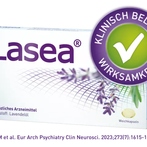 Lasea Packung mit Störer "Klinisch belegte Wirksamkeit"