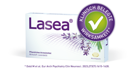 Lasea Packung mit Störer "Klinisch belegte Wirksamkeit"